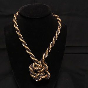 gold and navy necklace